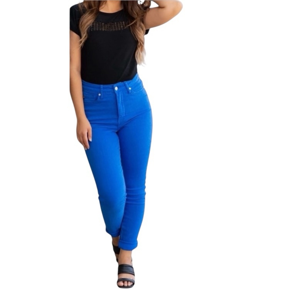 JUDY BLUE Women’s Cobalt Blue Skinny Denim Jeans